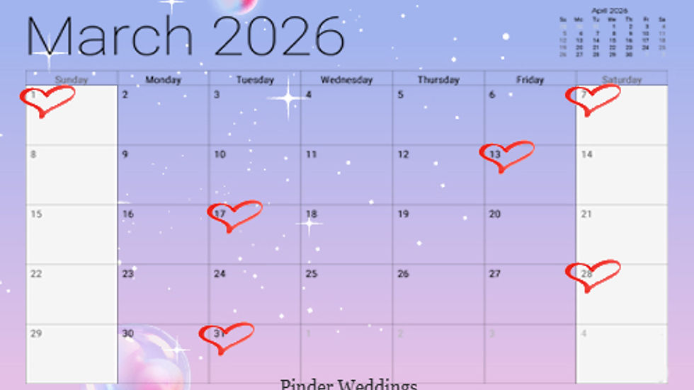 วันมงคลสำหรับงานแต่งงานของไทยในเดือนมีนาคม ปี 2569