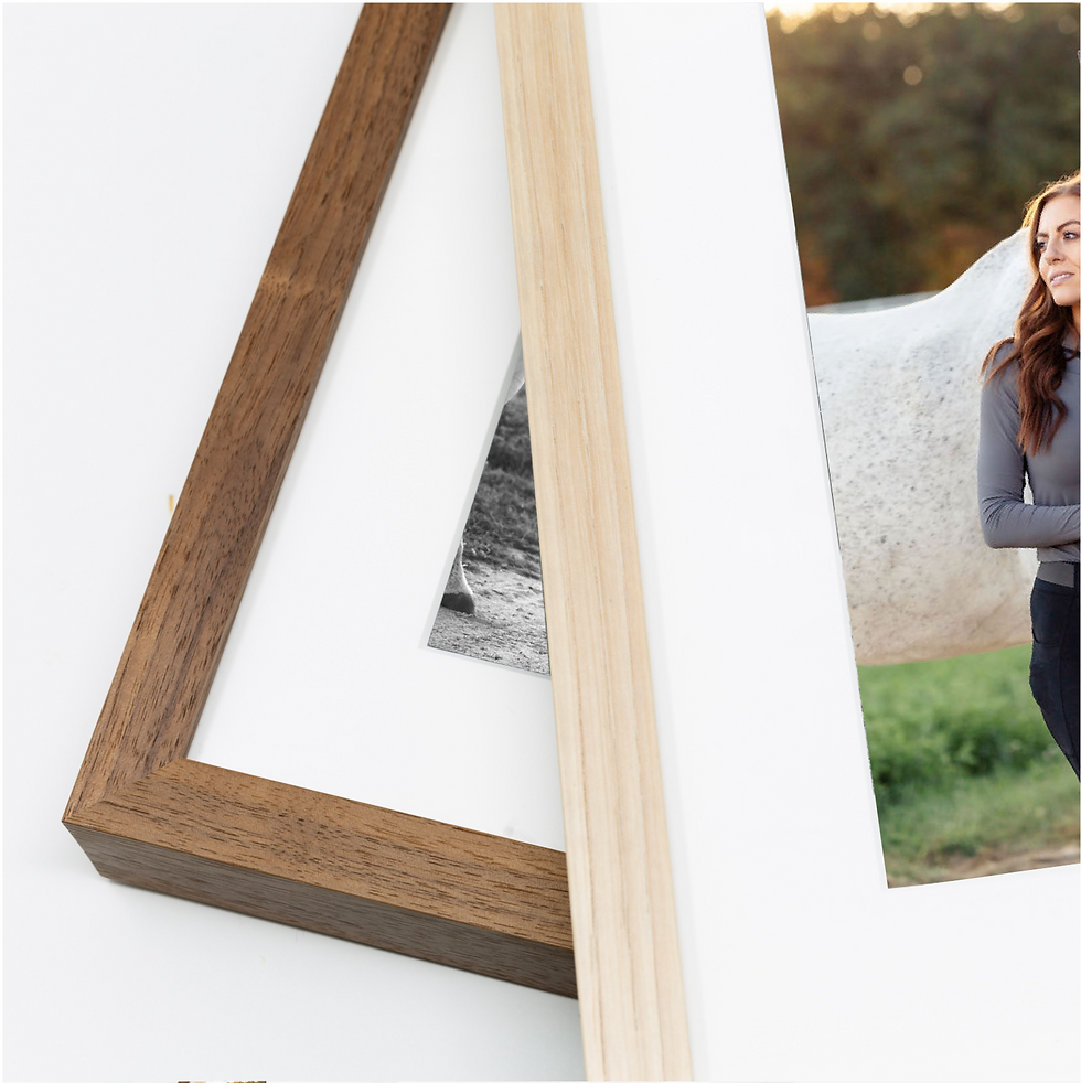 Wood frames for equestrian home art in madison, wi