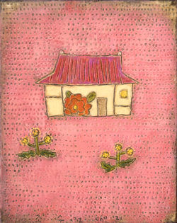 011, 조수정, 시간 건너기 13, 35.5 x 28.0 cm, 캔버스에 혼합재료, 2021, 75만원