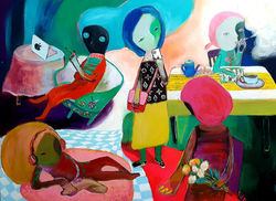 016, 마리봇(권태원), 다중우주, 91 x 117 cm, Acrylic on canvas, 2021, 400만원