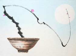 (오관진 4) _ 비움과 채움(복을 담다다)_45.5x53cm, 혼합재료, 2018