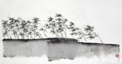 (송승호 2) _ 바람의 노래_ 36x66cm, 수묵, 2018