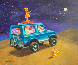 003, 황미정, 사하라의 별밤, 72.7 x 60.6 cm, Acrylic on canvas, 2022, 400만원