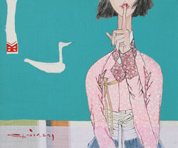 최경자4. 꽃순이_쉿2104, 40.0 x 47