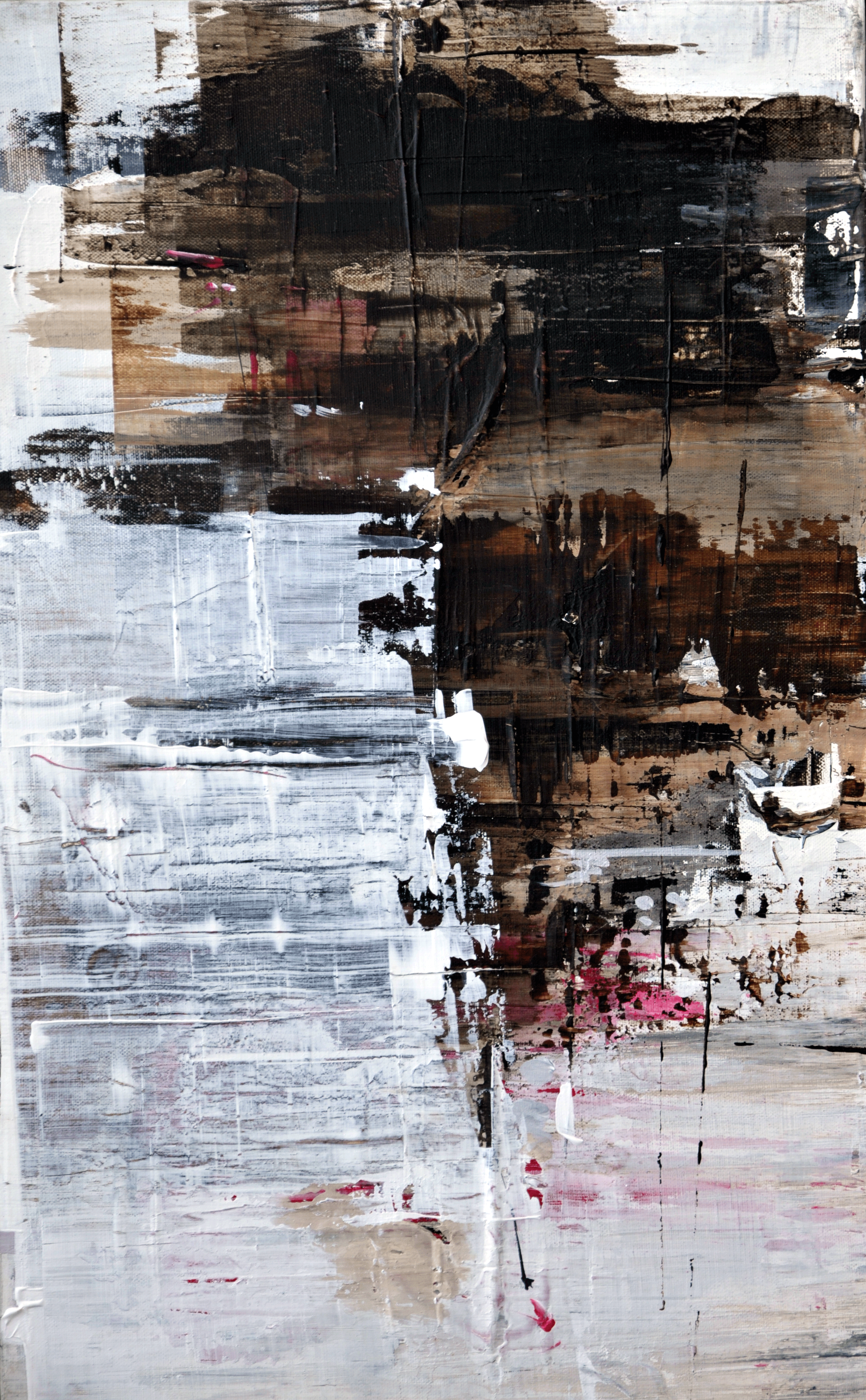(연상록 2) _ 적벽강의 겨울서정(1)_ 33x53cm, 아크릴 및 혼합재료, 2018