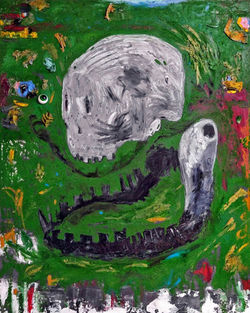 ugly duckling 13, 116.8cm x 91.0cm, oil,acrylic,plastic,epoxy, dirt and dust, paper,cement on canvas