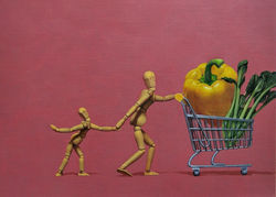 장필교002, 이제그만가자, 45.5 x 33.4cm, Acrylic on canvas, 2017