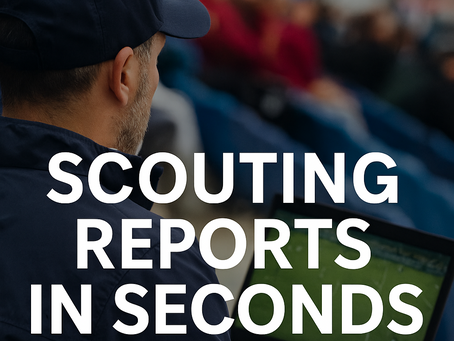 Scouting Reports in Seconds graphic for AI-powered coaching blog post