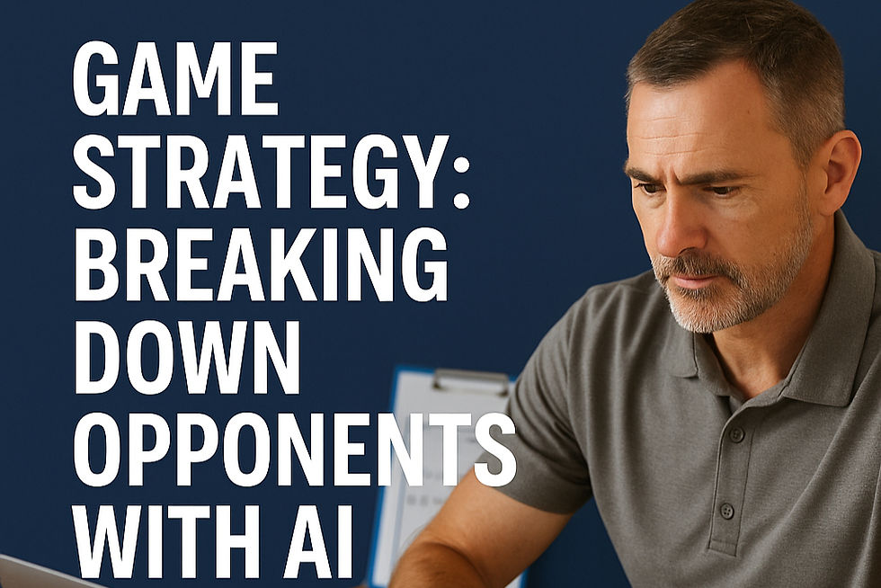 Game Strategy in Sports: How to Break Down Opponents with AI