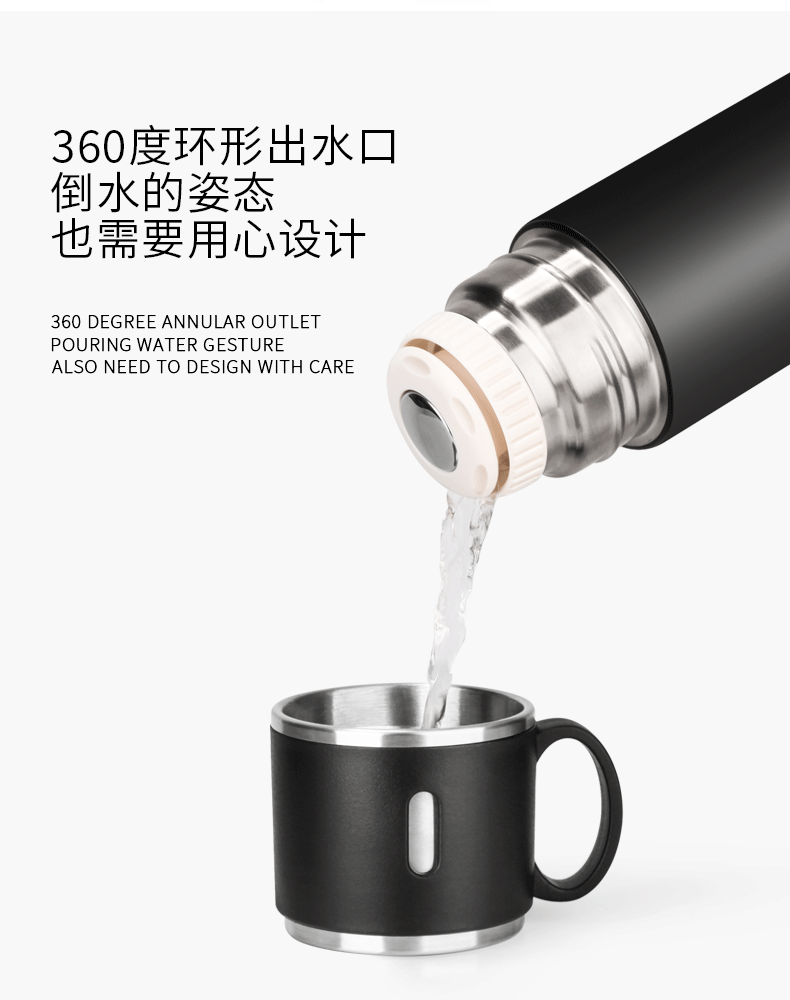 便攜提手保溫杯316不銹鋼可定制雙層不銹鋼(含轉印) 3