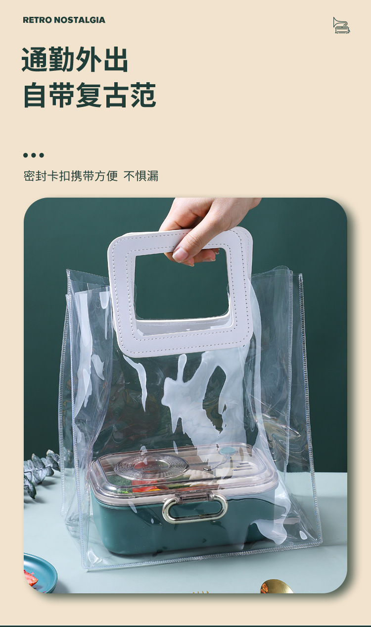 304不銹鋼飯盒便當盒日式學生上班族帶飯午餐盒分格(含轉印) 10