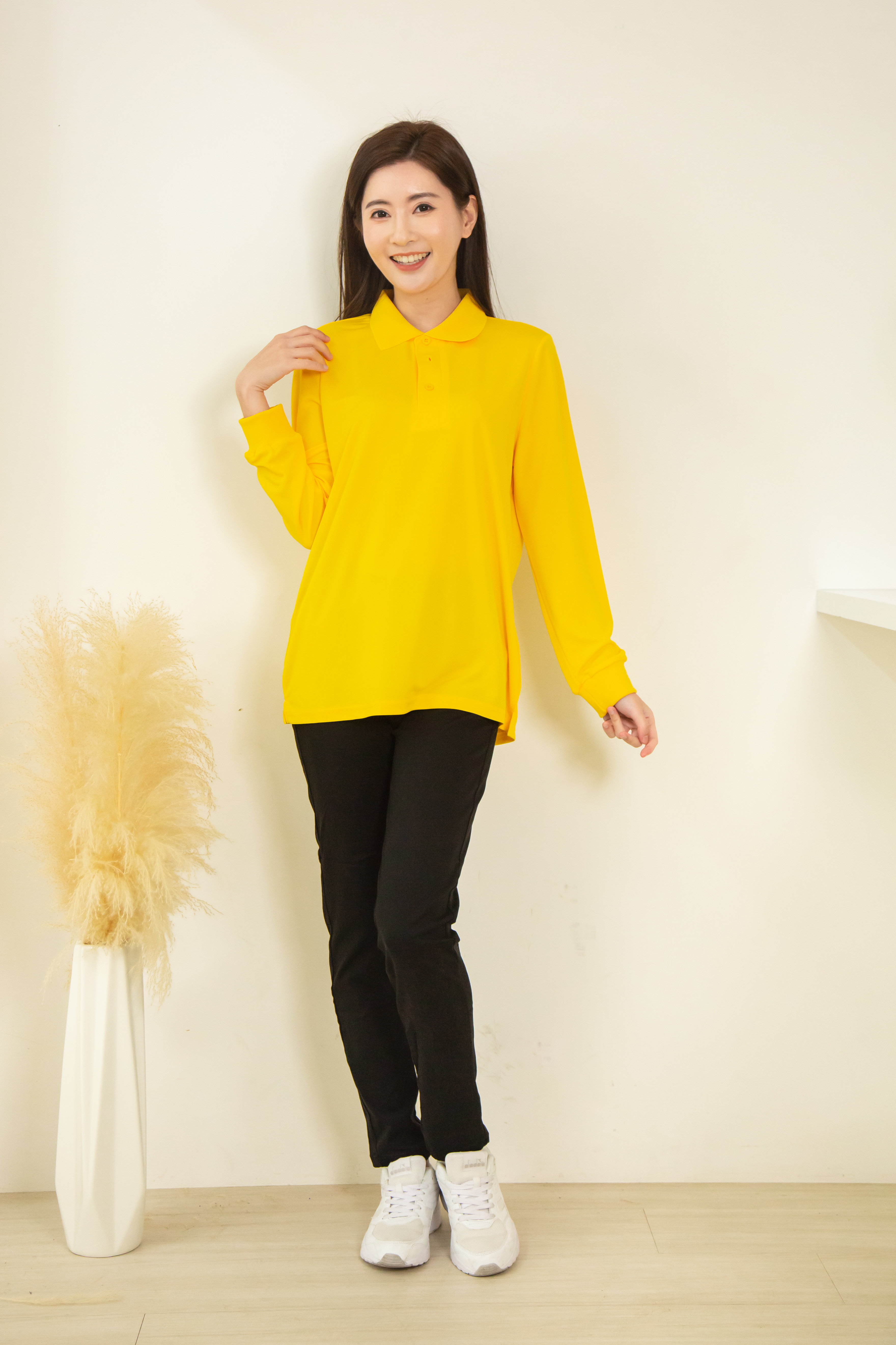 CP SPORTS 106 涼感吸濕排汗長袖羅紋束口POLO衫 3