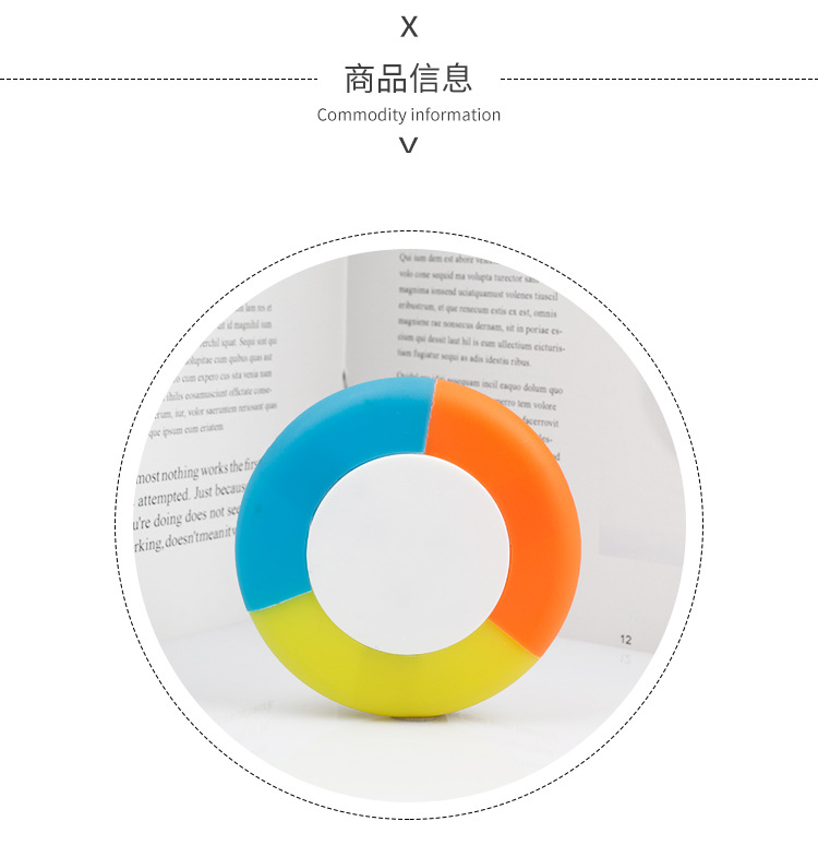 3色螢光筆圓形螢光筆全新3色螢光筆彩虹筆彩筆隨手筆 7