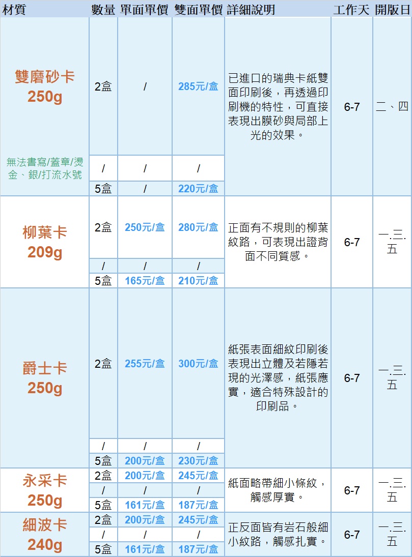 名片印製 7