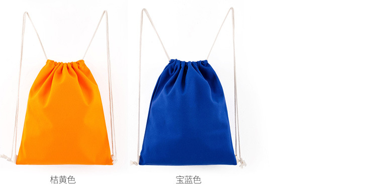 12安帆布雙肩抽繩束口後背包34*39cm(多色) 6