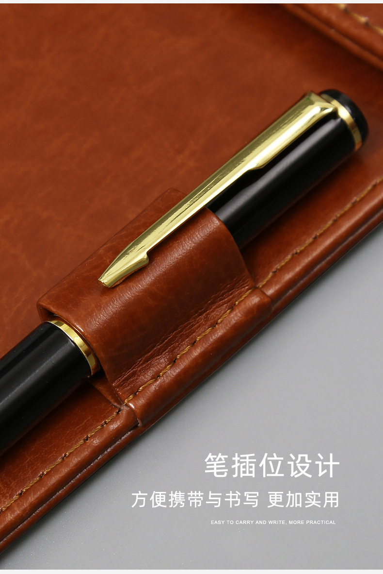 寫字板墊板夾皮質皮革會議夾板簽名板訂菜夾(含轉印) 4