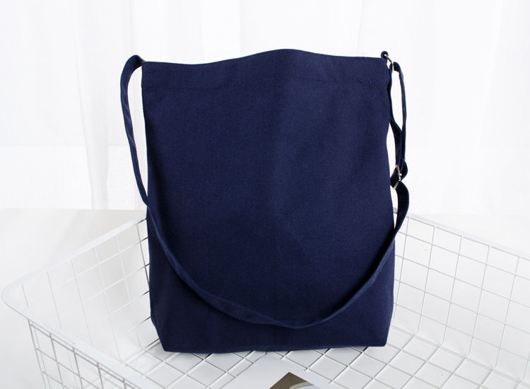Thumbnail: Korean style multicolor single shoulder bag adjustable canvas bag