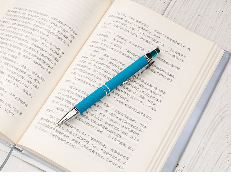 Thumbnail: 按動金屬原子筆批發辦公學生文具廣告禮品筆可印刷logo噴膠原子筆