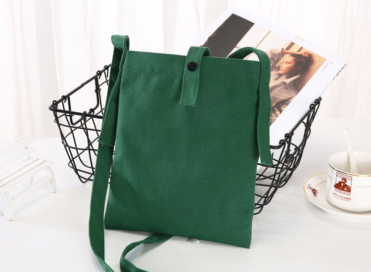 Thumbnail: Japanese one-shoulder small messenger canvas bag 18×24cm