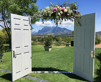 Outdoor wedding doors Cape town