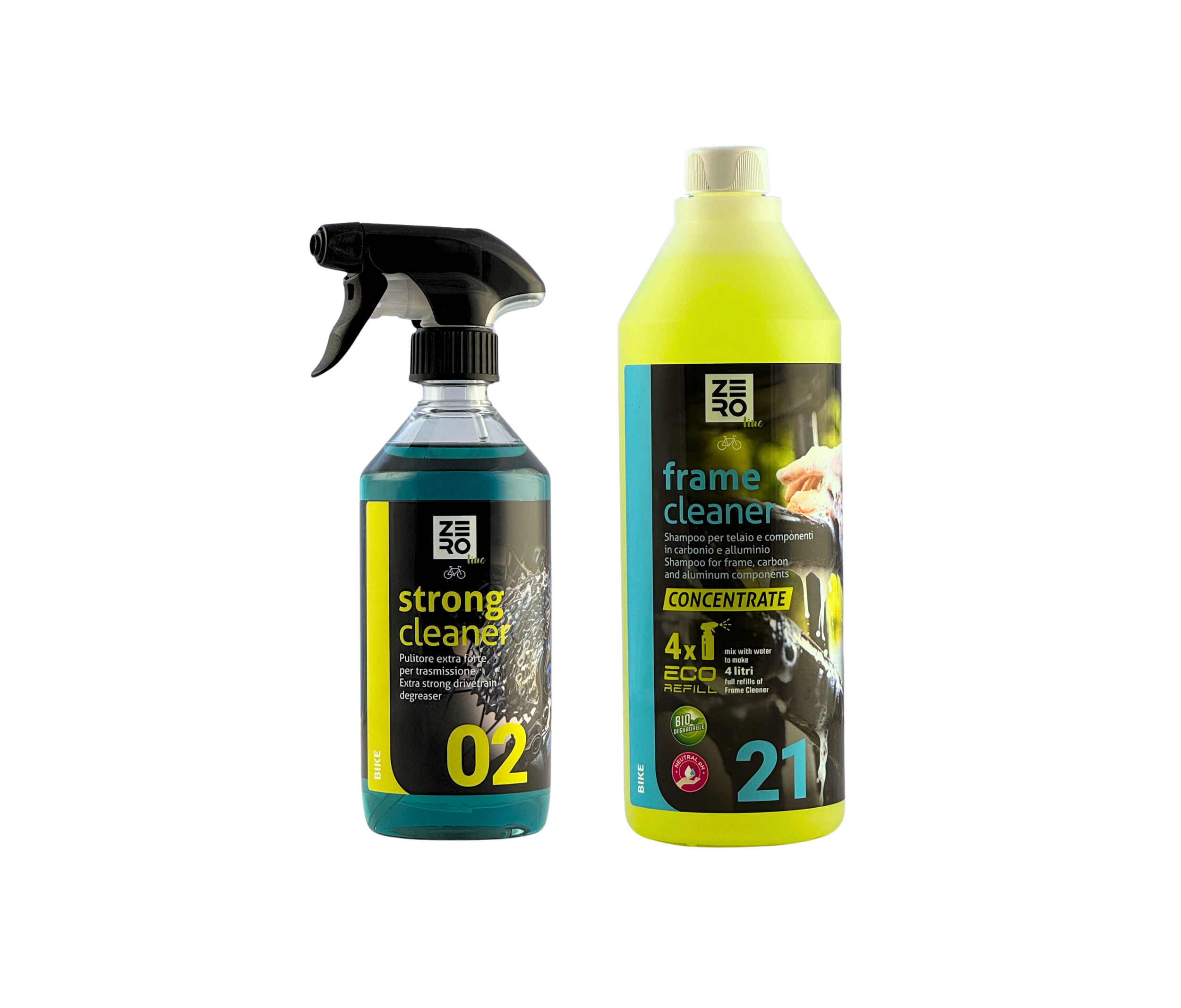 1x Strong Cleaner 500ml + 1x Frame Cleaner Concentrate Refill 1L