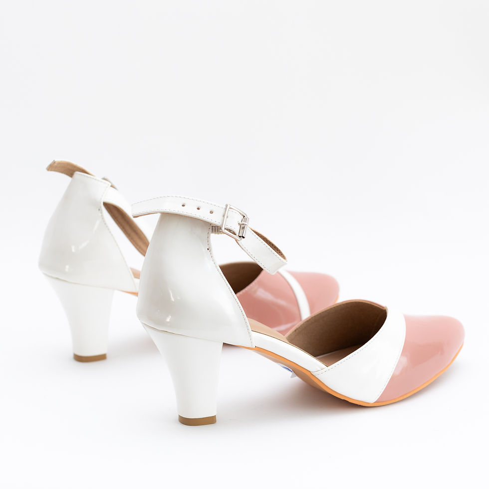 Thumbnail: White and Blush Pumps 3134/3