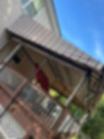Close Up View of Rolled Up Sukkah Walls When Viewed from Outside