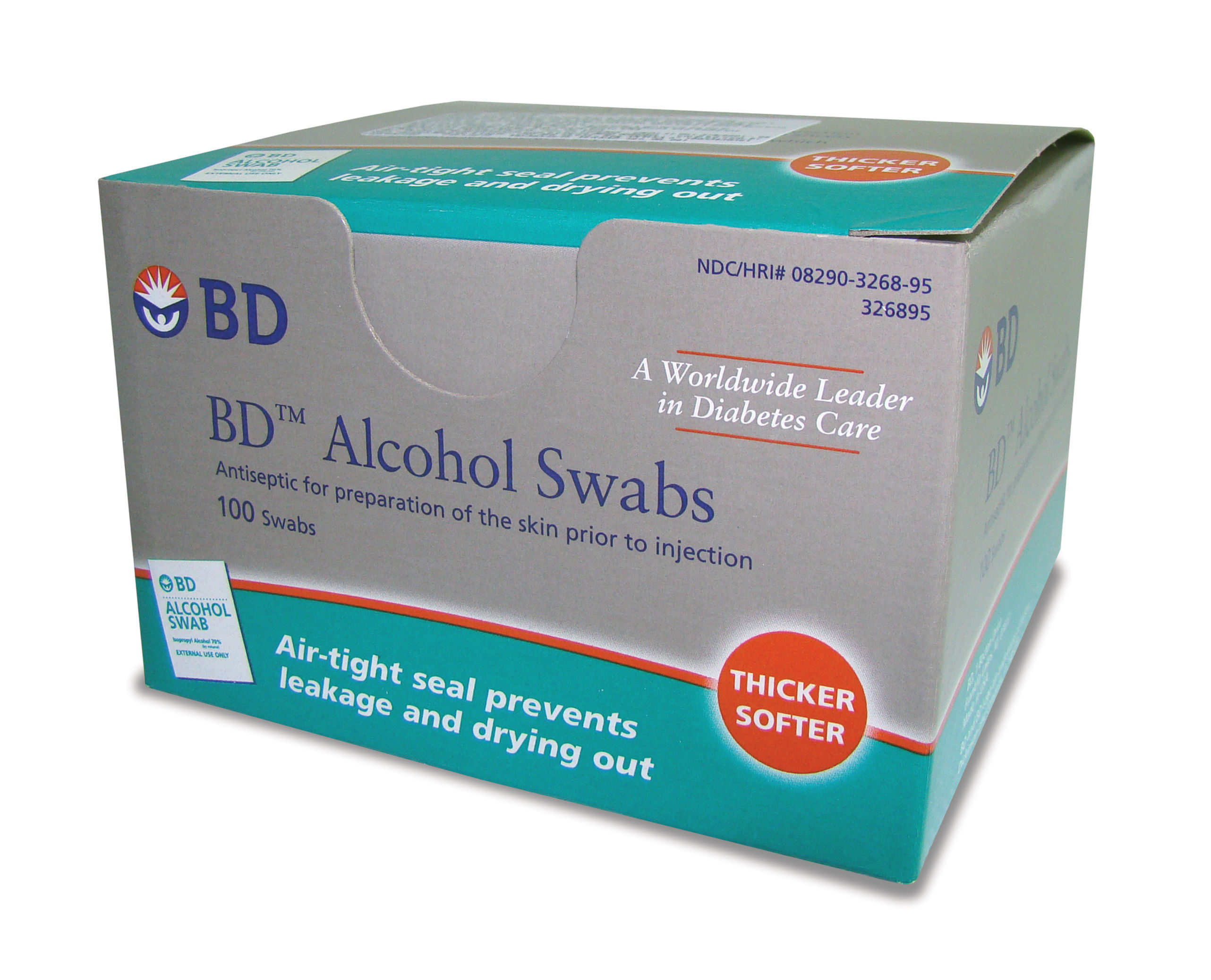 LENÇO UMEDECIDO C/ ÁLCOOL BD (C/100) SWAB