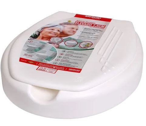 ELEVADOR P/ASSENTO SANITÁRIO MEBUKI  7,5cm ALMOF.C/TAMPA (ASS30)