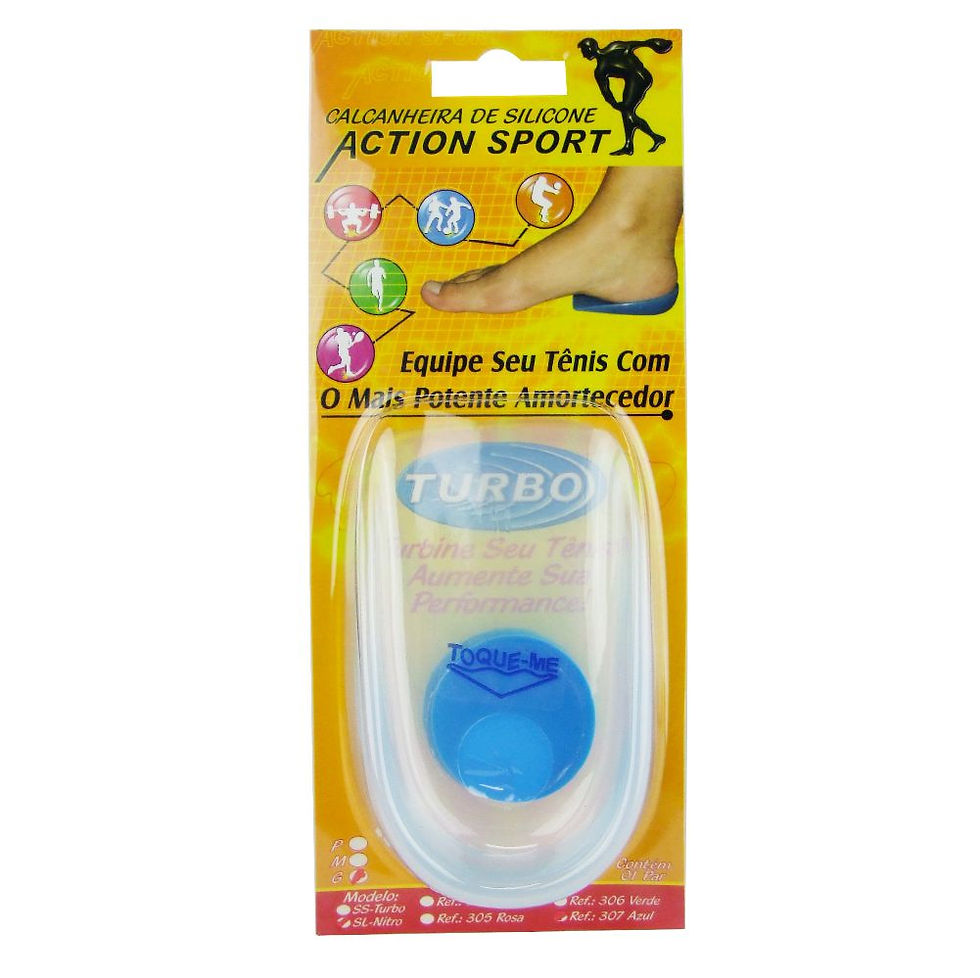 Miniatura: CALCANHEIRA SILICONE PONTO AZUL P (307) - ACTION SPORT