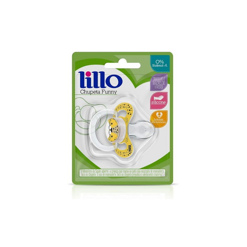 CHUPETA FUNNY ANIMAIS SILICONE ANATÔMICO ONÇA TAM 2 LILLO