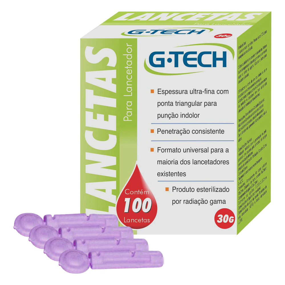 LANCETA G-TECH PARA LANCETADOR G30 C/100