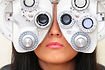 Woman sight testing