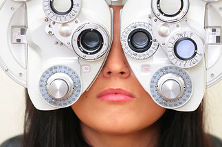 Woman sight testing