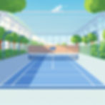 long and professional tennis practice court with 13 meters long and 5 meters wide.jpg