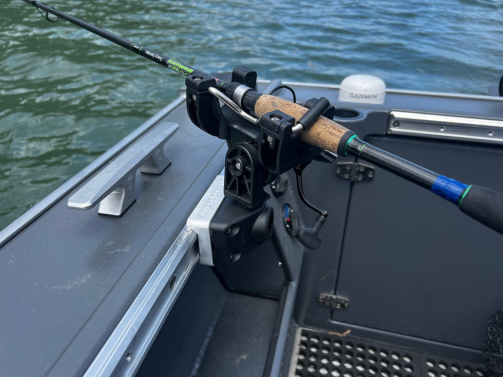 Compact Sliding Rod Block for Boat Gunnel Tracks