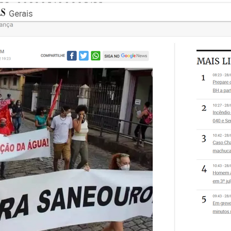 Ouro Preto: cobrança das contas de água gera polêmica