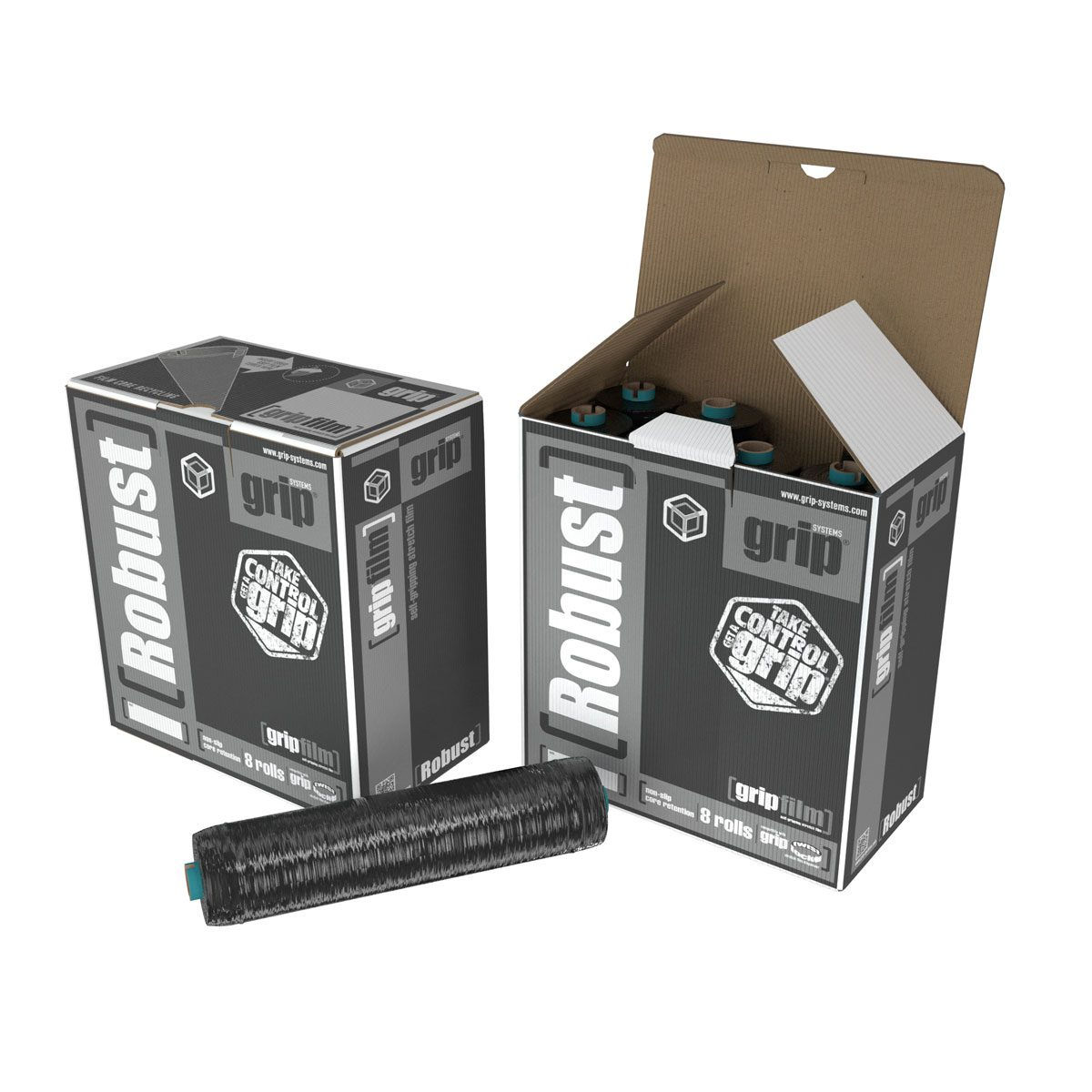 (14 Boxes) 112 rolls GRIP Stretch Film Black 400mmx480mx7µm (€10.94/Roll)