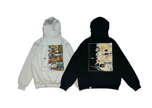 ネイビーアパレル　魚　XL 魚群フーディー | NAVY APPAREL