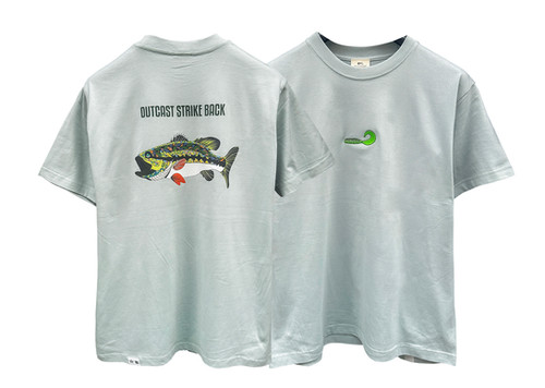 釣りTシャツ ブラックバス　グレー　XLサイズ ⑩ eff54d4f0b4da460cffc5829801062