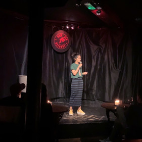 Saven Chadha performing stand up comedy