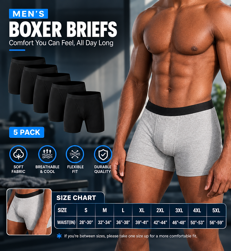 Thumbnail: 5 Pack Men's Ultra Comfort Boxer Brief