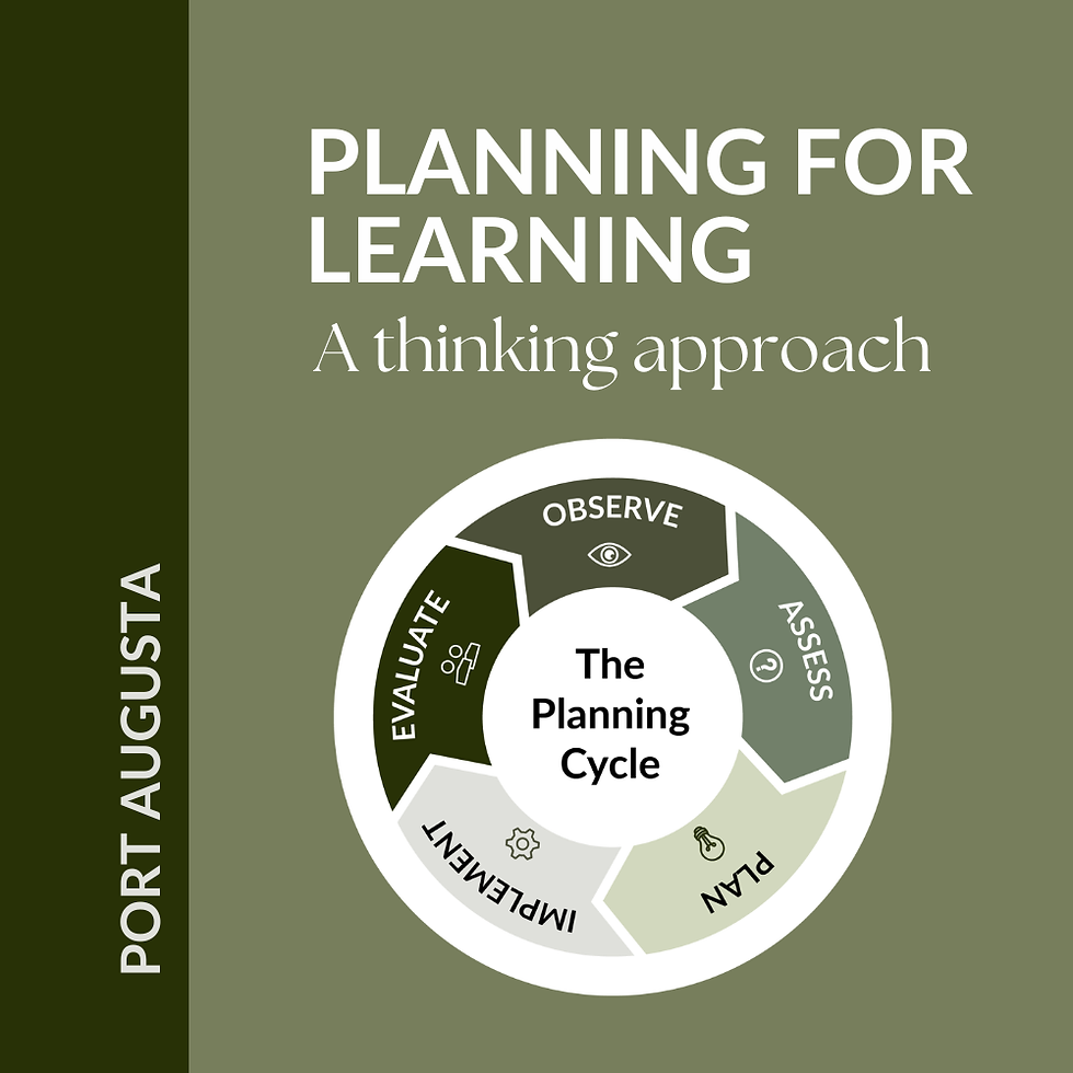 PLANNING FOR LEARNING: A Thinking Approach - Port Augusta