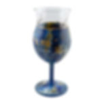 Thumbnail: Miriam's cup for Passover in blue greens hues Miriam's is inscribed in gold and encase by the Tree of Life