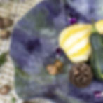 Thumbnail: Organic Wavy Glass Bowl - In Purple Green Tones