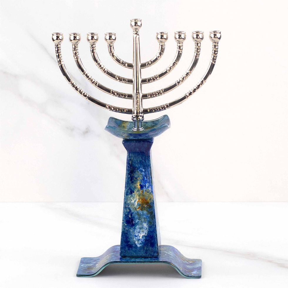 Thumbnail: Shalhevet Menorah - In Blue Ocean Tones