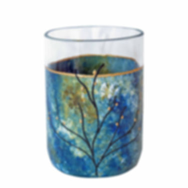 Impressionit Eco-Friendly Drinking Cup (Set of Two) - In Blue Ocean Tones