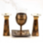 Kiddush cup with coster and candles set