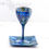 Thumbnail: Impressionist Kiddush Cup with Tree of Life - In Blue Ocean Tone