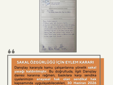 SAKAL YASAĞINA KARŞI EYLEM KARARI: HAKKIMIZI KULLANIYORUZ!